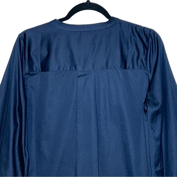 NWT Madewell V-Neck Long-Sleeve Cotton Top in Deep Indigo, Size Medium - Picture 9 of 14